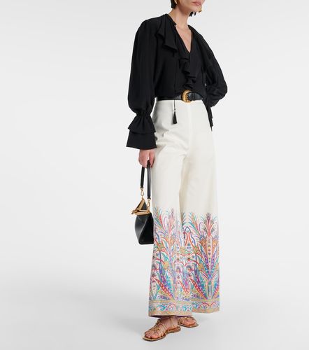 Pantalones anchos en mezcla de algodón - Etro - Modalova