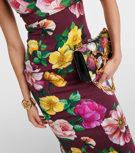 Abito midi bustier in misto seta - Dolce&Gabbana - Modalova