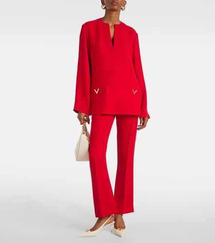 Pantaloni regular Cady Couture in seta - Valentino - Modalova
