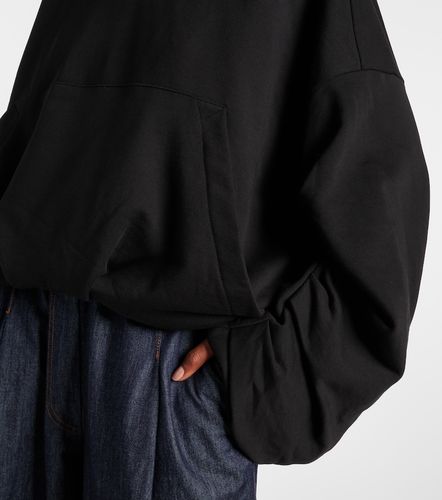Oversized draped cotton jersey hoodie - Dries Van Noten - Modalova