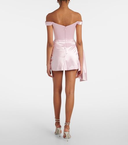 Draped duchess satin minidress - Alex Perry - Modalova