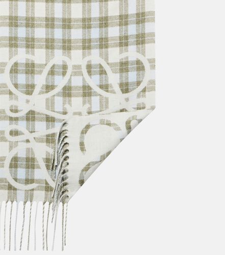 Sciarpa Anagram in seta e cashmere a quadri - Loewe - Modalova