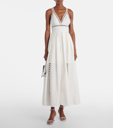 Abito midi in misto cotone con ricamo - Elie Saab - Modalova