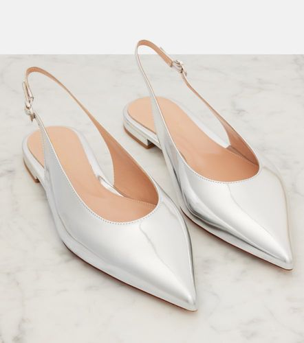 Robbie metallic leather slingback flats - Gianvito Rossi - Modalova