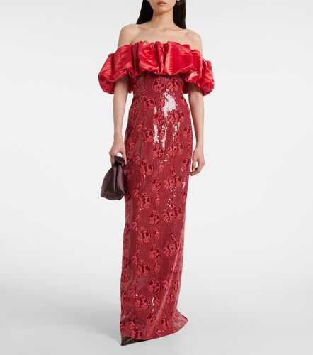 Rowan sequined off-shoulder bustier gown - Markarian - Modalova