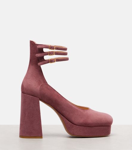 Chloe Loti 100 suede platform pumps - Chloe - Modalova