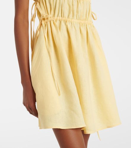 Como gathered linen minidress - Asceno - Modalova