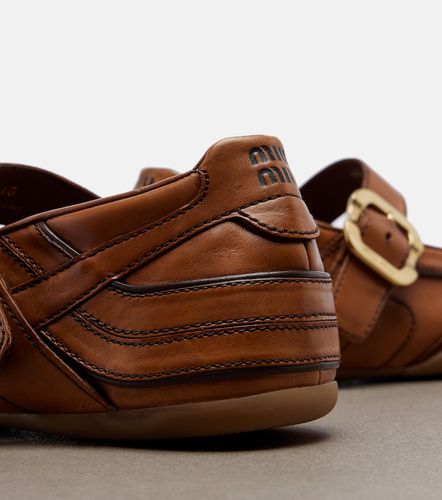 Gymnasium leather ballet flats - Miu Miu - Modalova
