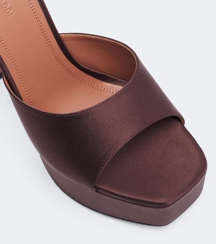 Dalida satin platform mules - Amina Muaddi - Modalova