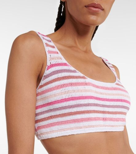 Crop top a rayas de croché - Anna Kosturova - Modalova