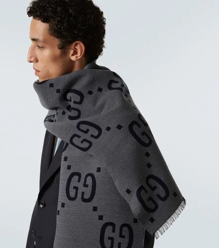 Bufanda de mezcla de lana en jacquard con GG - Gucci - Modalova