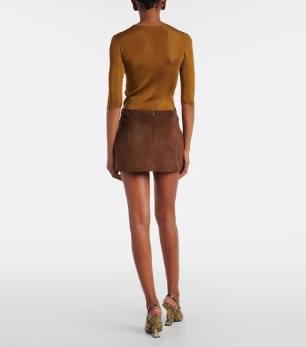 Nour Hammour Avery suede miniskirt - Nour Hammour - Modalova
