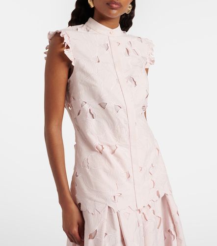 Top in misto cotone con ricamo floreale - Erdem - Modalova