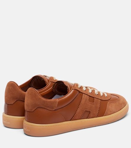 Cool suede-trimmed leather sneakers - Hogan - Modalova