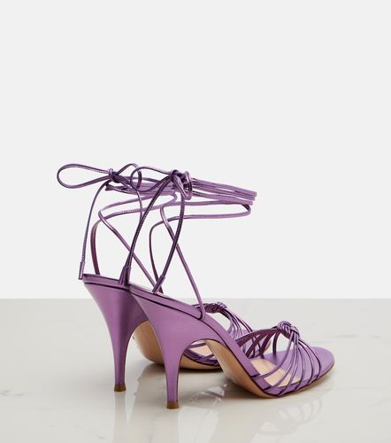 Male metallic leather sandals - Gianvito Rossi - Modalova