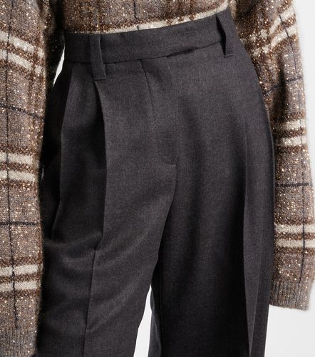 Virgin wool wide-leg pants - Brunello Cucinelli - Modalova
