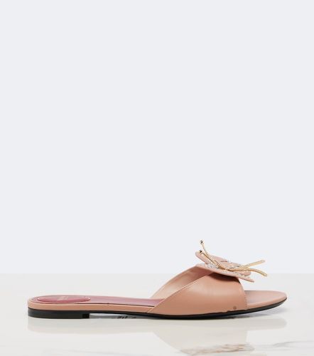 Flutterby embellished leather slides - Valentino Garavani - Modalova