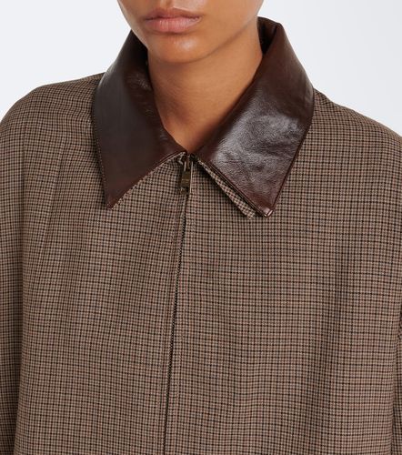 Houndstooth virgin wool blouson jacket - Prada - Modalova