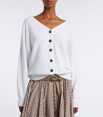 RIbbed-knit cotton cardigan - Brunello Cucinelli - Modalova