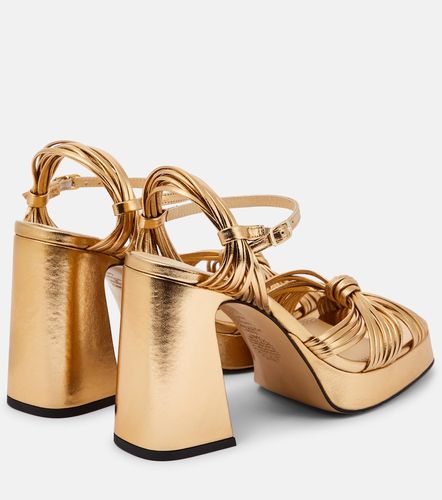Springs metallic leather platform sandals - Souliers Martinez - Modalova