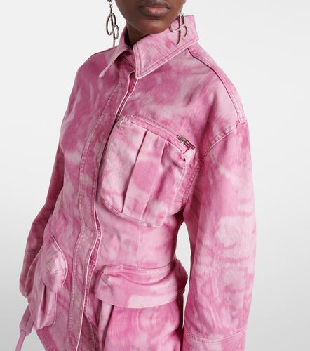 Camouflage denim cargo jacket - Blumarine - Modalova