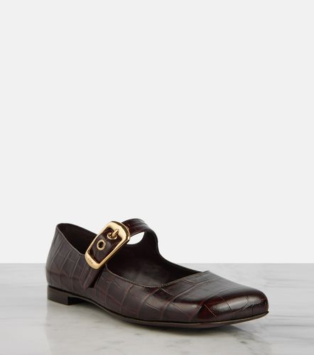 Polly croc-effect leather Mary Jane flats - Chloe - Modalova
