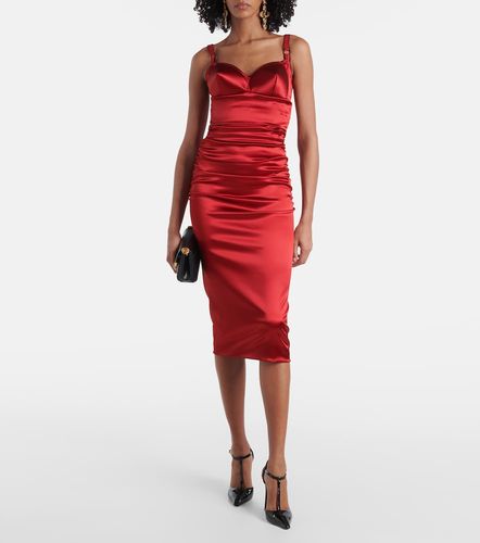 Dolce&Gabbana Abito midi in raso - Dolce&Gabbana - Modalova