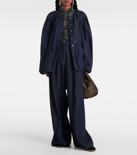 Gathered denim blouse - Dries Van Noten - Modalova