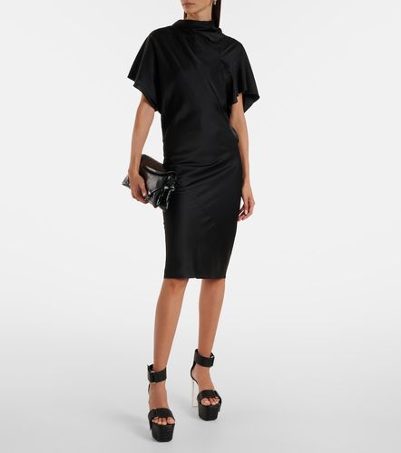 Vestido midi Seb de charmeuse drapeado - Rick Owens - Modalova