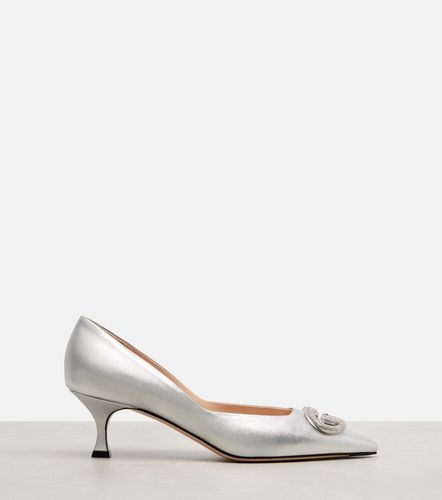 Interlocking G 55 metallic leather pumps - Gucci - Modalova