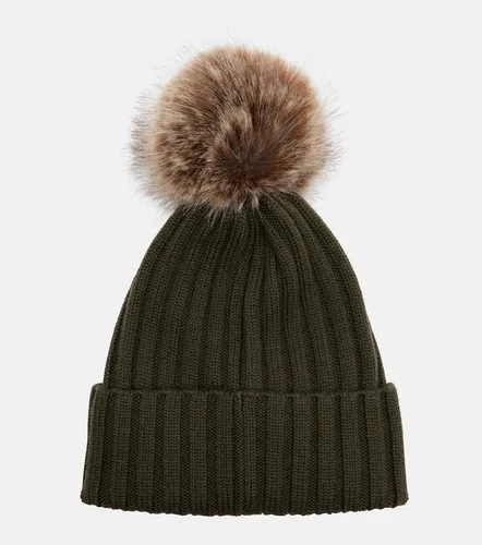 Gorro de lana virgen con logo - Moncler - Modalova