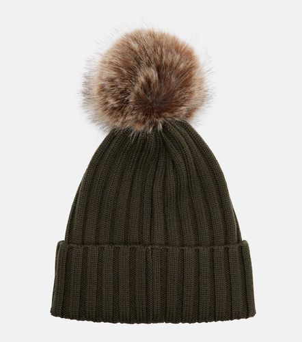 Moncler Logo virgin wool beanie - Moncler - Modalova