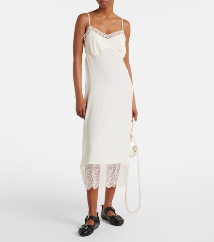 Abito sottoveste in crêpe de chine con pizzo - Simone Rocha - Modalova
