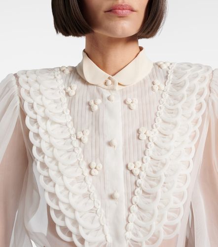 Blusa de organza de seda transparente - Valentino - Modalova