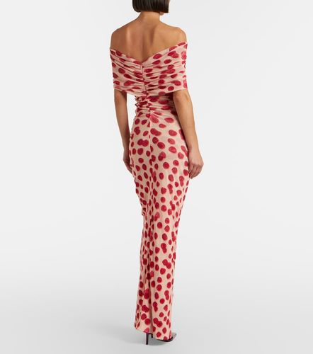 Vestido largo de malla estampado - Stella McCartney - Modalova
