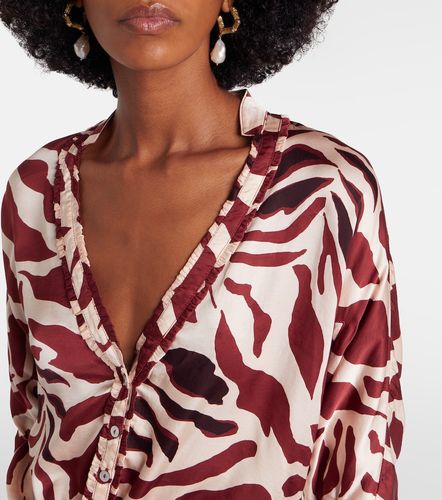Blusa Azia de satén estampada - Poupette St Barth - Modalova