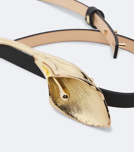 Embellished leather belt - Carolina Herrera - Modalova