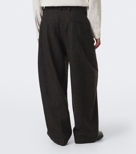 Pantalones anchos de algodón y lana a rayas - Studio Nicholson - Modalova