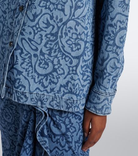 Sobrecamisa de denim estampada - Dries Van Noten - Modalova