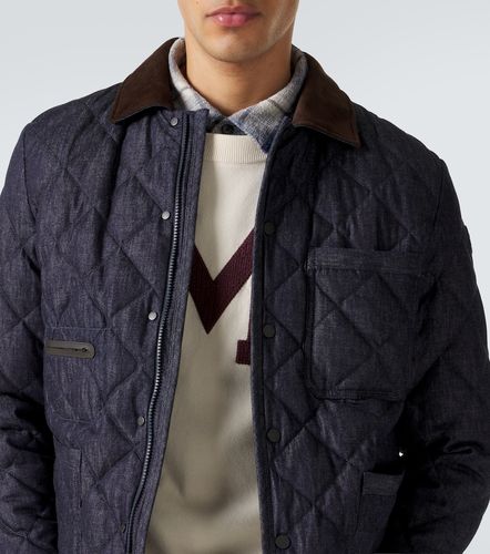Moncler Quilted denim down jacket - Moncler - Modalova