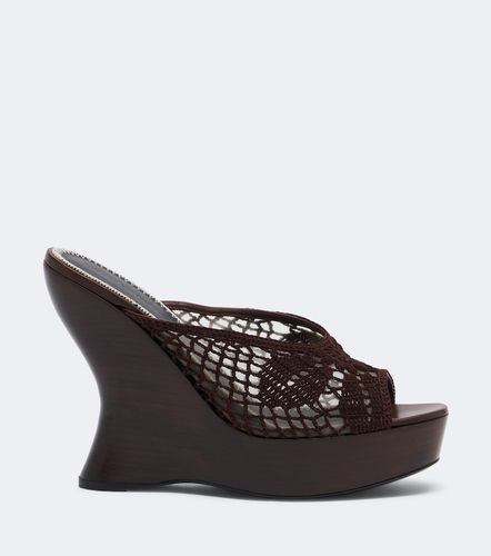 Mules con cuña de croché - Magda Butrym - Modalova