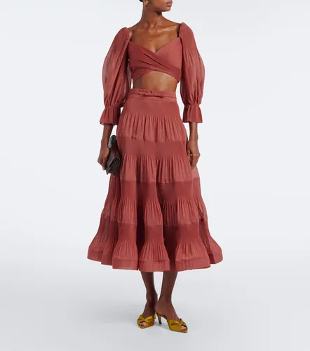 Belted pleated midi skirt - Zimmermann - Modalova