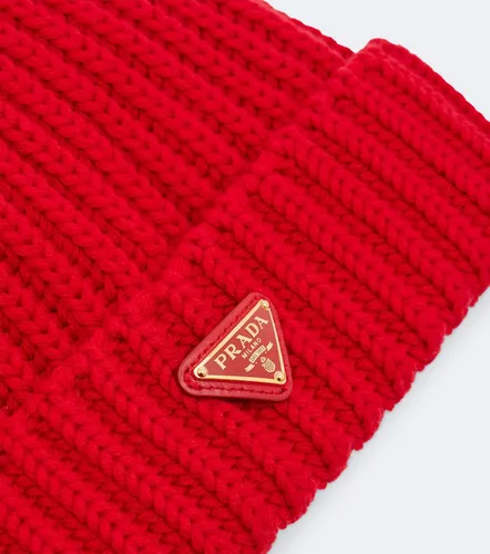Gorro acanalado de lana virgen - Prada - Modalova