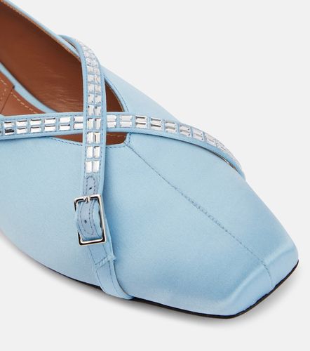 Cara embellished satin ballet flats - D'Accori - Modalova