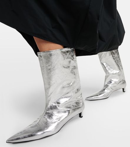 Metallic leather ankle boots - Jil Sander - Modalova