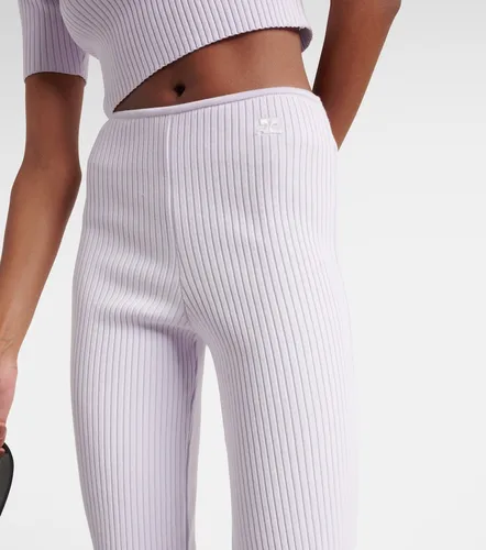 Reedition ribbed-knit flared pants - Courreges - Modalova