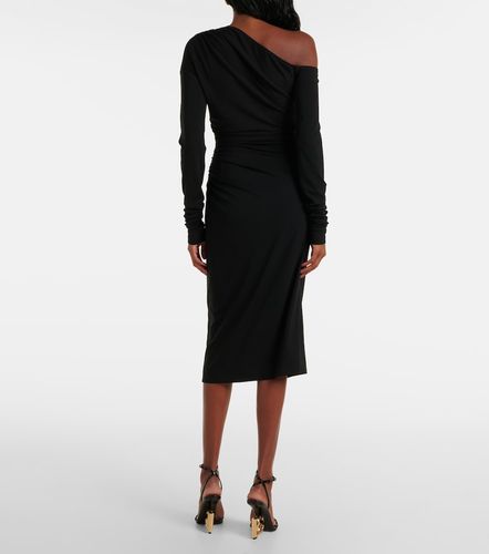 Draped jersey midi dress - Dolce&Gabbana - Modalova