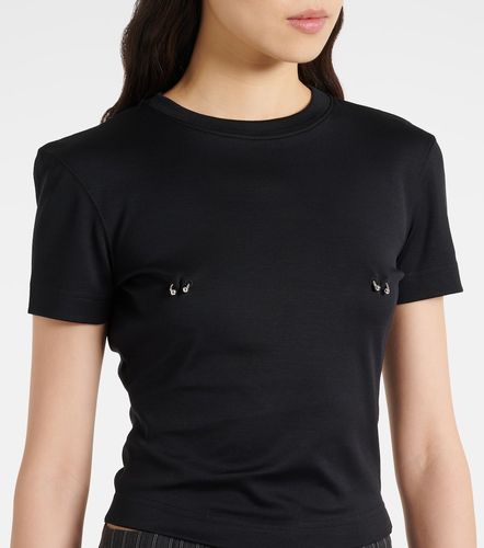 Mugler Ruched cotton top - Mugler - Modalova