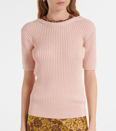 Pullover a coste con perline - Dries Van Noten - Modalova