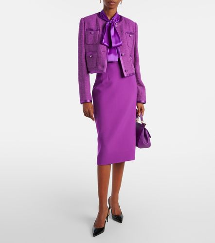 Cotton and silk-blend tweed jacket - Dolce&Gabbana - Modalova